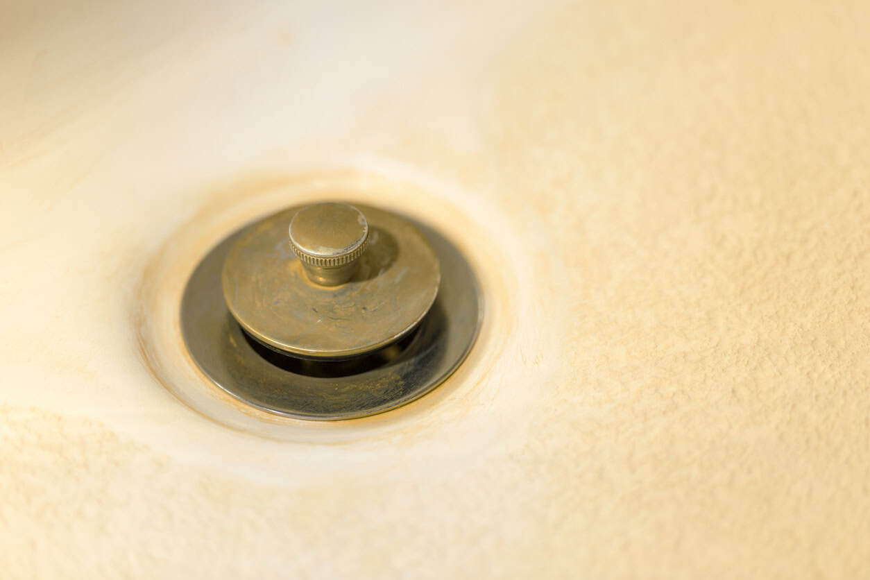 A rusty drain