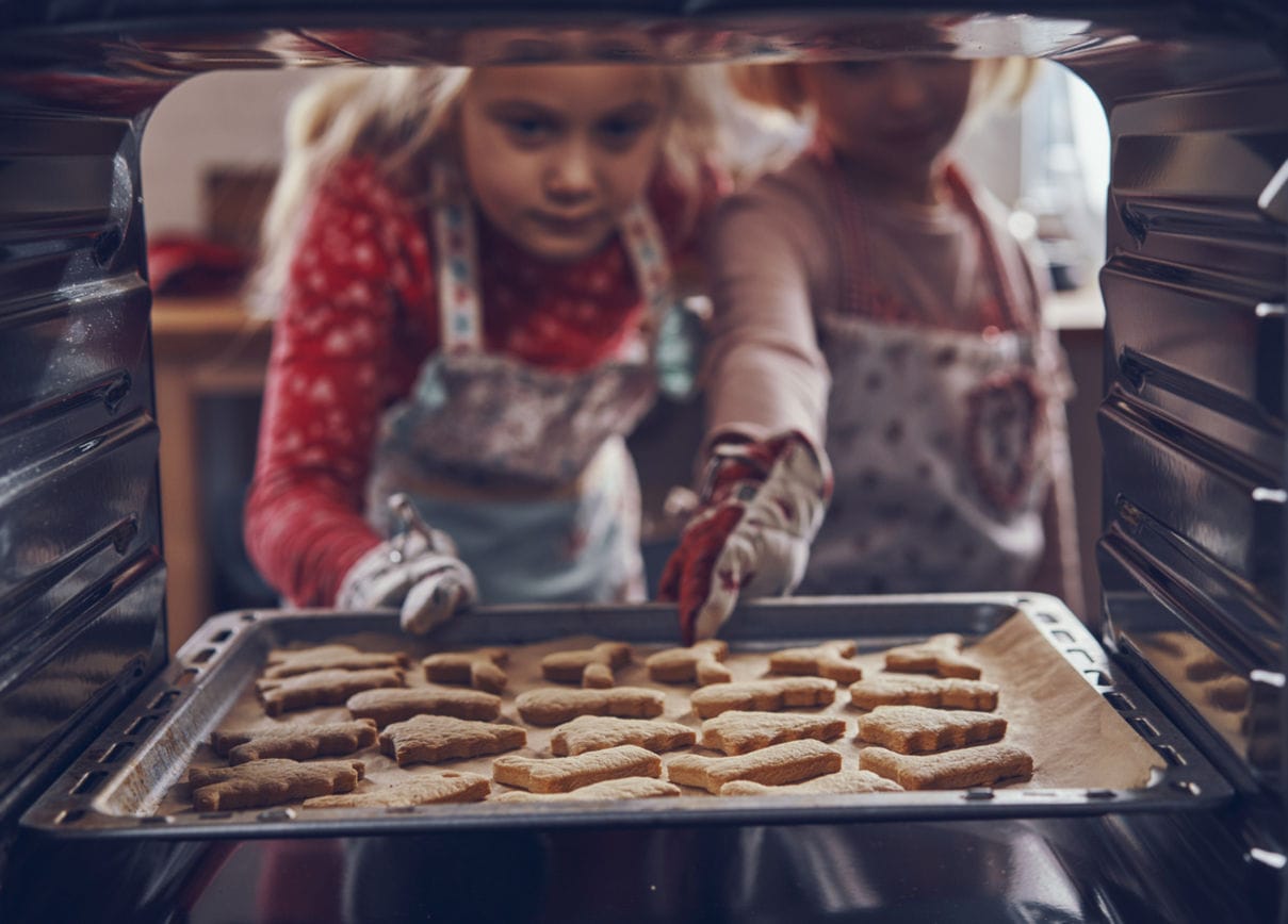 Preparing Christmas Cookies in Domestic Kitchen
