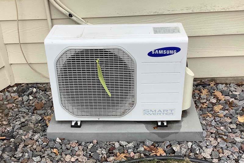 Mini-split-outdoor-unit-for-home-or-cabin