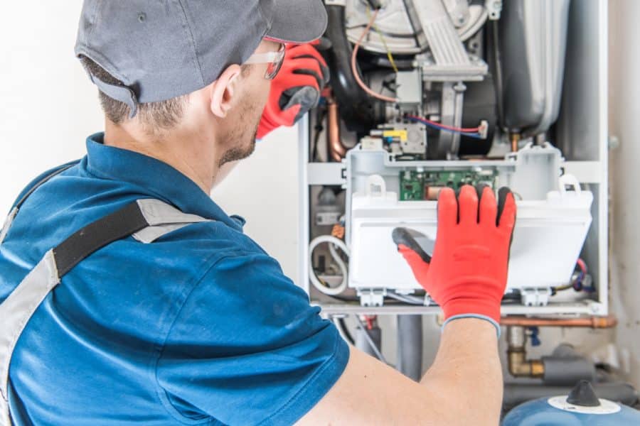 furnace safety worker