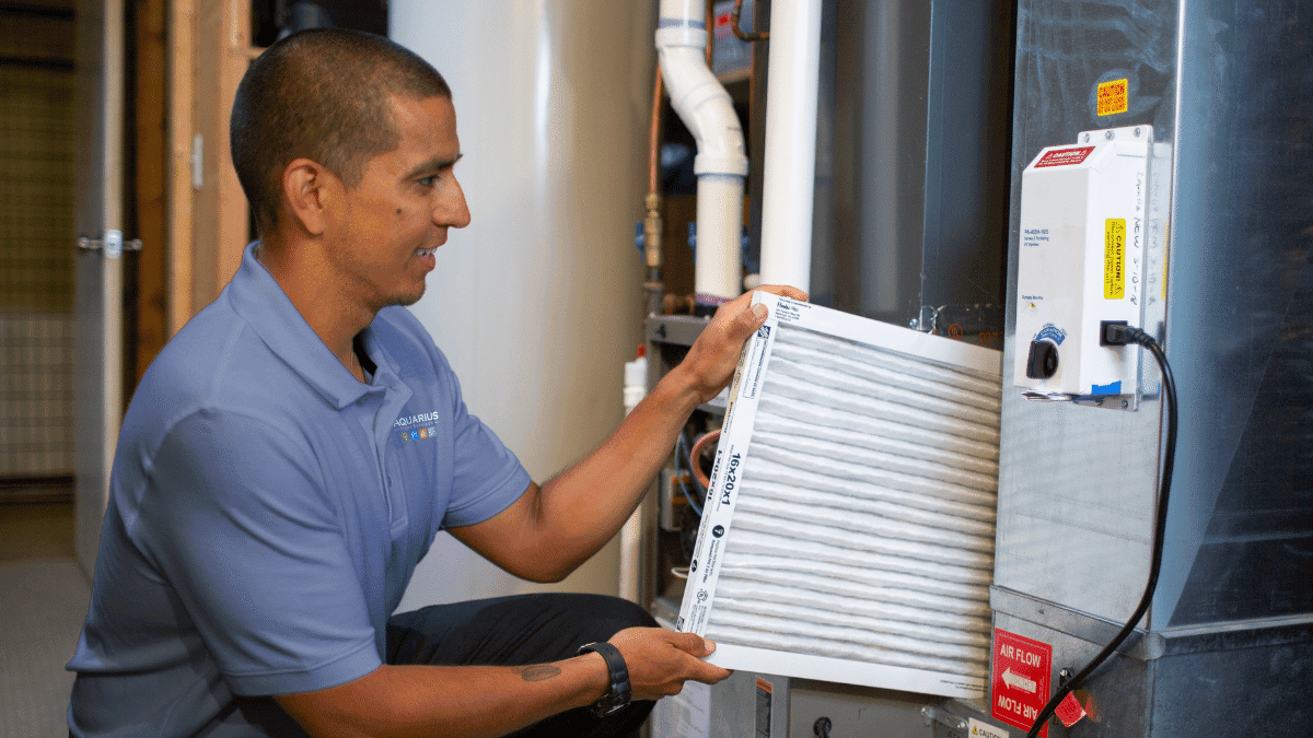 Man Servicing Furnace