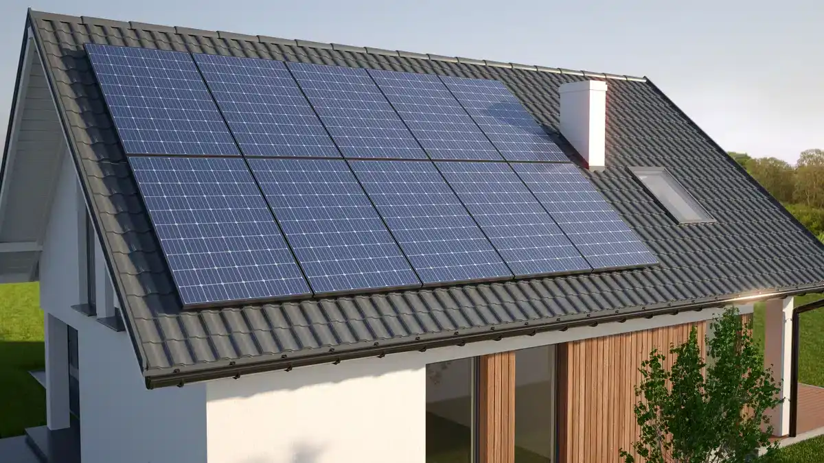 close up to solar panels on the roof- energy-efficient roofing