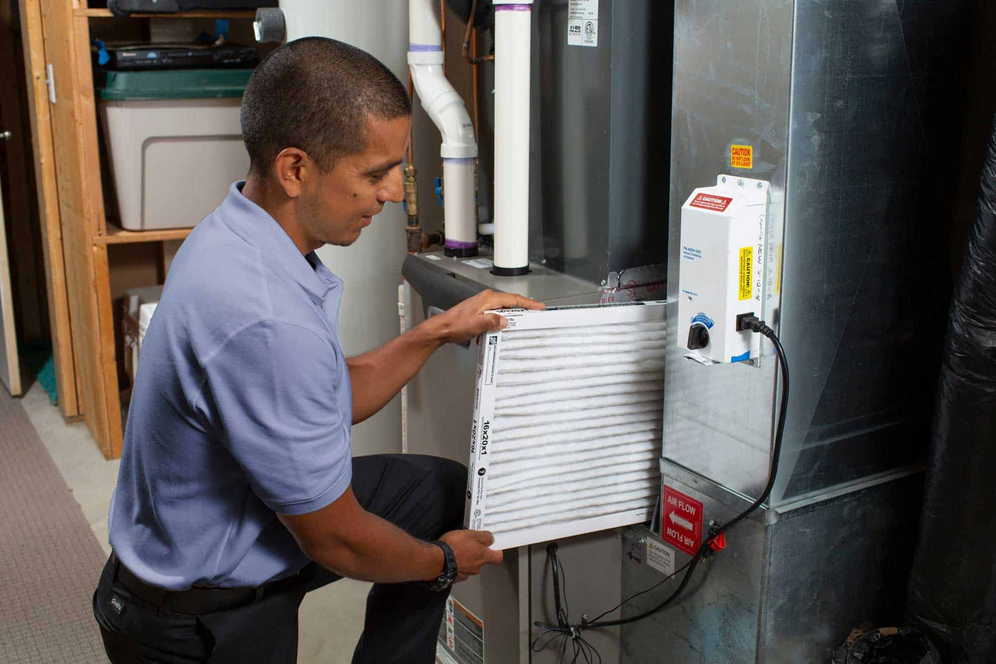 replacing furnace air filter