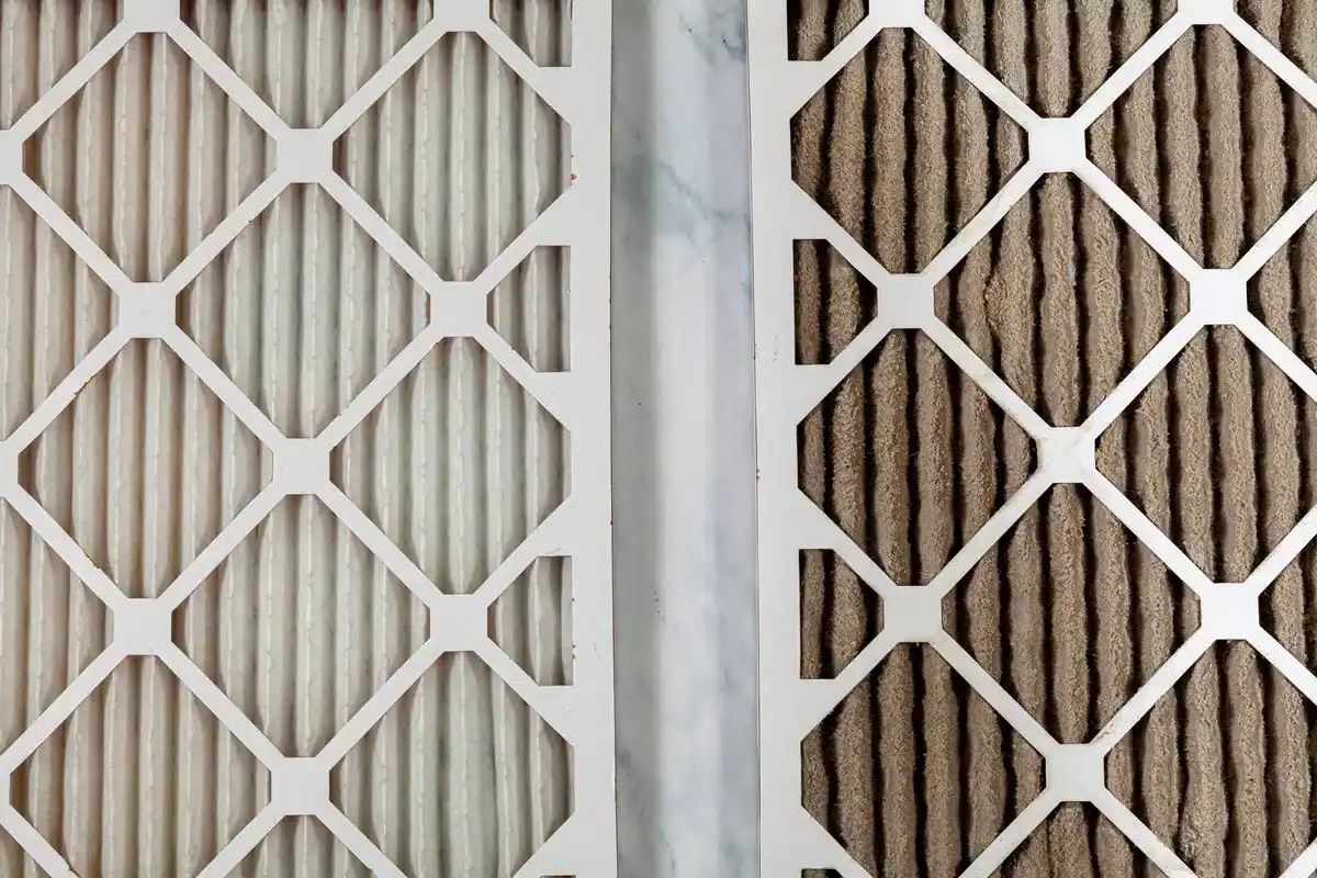 clean vs. dirty filter