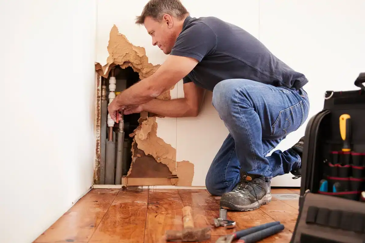 plumbing-pipes-behind wall
