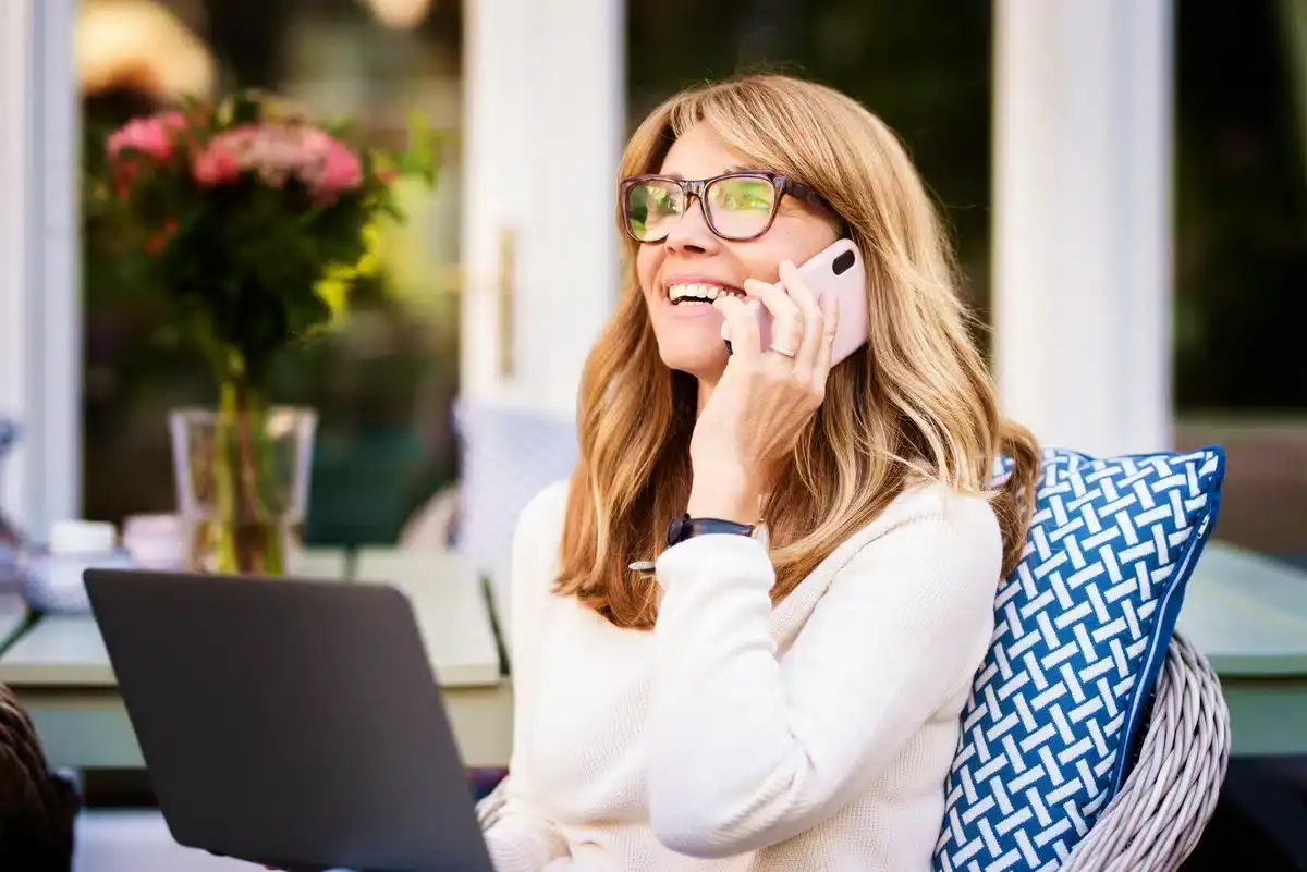 woman on phone