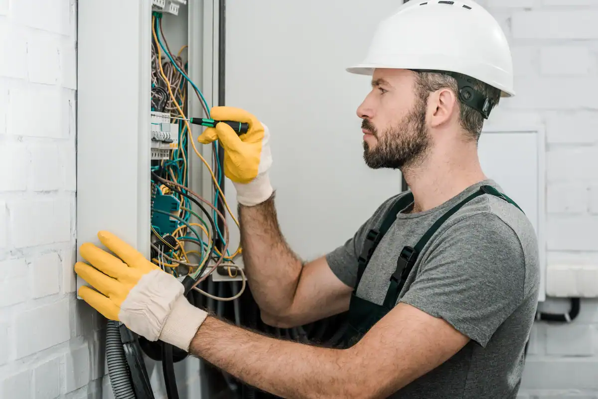 electrician and power box