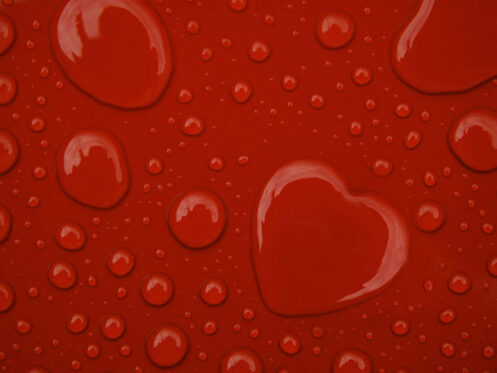 heart water droplets
